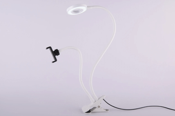 ABS-PVC-Selfie-Ringlicht mit verstellbarem Schwanenhals 5000K